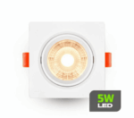Spot de Embutir LED 5W 3000K Branco Quente Quadrado Bivolt SLEQ35A Lumanti - Imagem 2