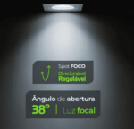 Spot de Embutir LED 5W 6500K Branco Frio Quadrado Bivolt SLEQ65A Lumanti - Imagem 4