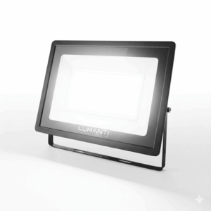 Refletor LED 200W 5500K branco frio bivolt 16000lm R5200 Lumanti - vista frontal em alumínio IP66