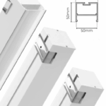 Perfil Sobrepor Alumínio 54x50mm 3m Branco Fosco PAS35450B Lumanti - Imagem 2
