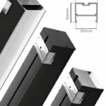 Perfil Sobrepor Alumínio 54x50mm 3m Preto Fosco PAS35450P Lumanti - Imagem 2