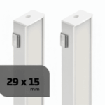 Perfil Sobrepor Alumínio 29x15mm 3m Branco Fosco PAS32915B Lumanti