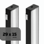 Perfil Sobrepor Alumínio 29x15mm 3m Preto Fosco PAS32915P Lumanti