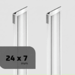 Perfil Embutir Alumínio 24x7mm 3m Branco Fosco PAE3247B Lumanti