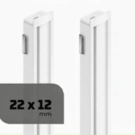 Perfil Embutir Alumínio 22x12mm 3m Branco Fosco PAE32212B Lumanti