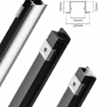 Perfil Embutir Alumínio 22x12mm 3m Preto Fosco PAE32212P Lumanti - Imagem 2