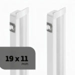 Perfil Embutir Alumínio 19x11mm 3m Branco Fosco PAE31911B Lumanti