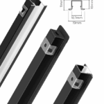 Perfil Embutir Alumínio 19x11mm 3m Preto Fosco PAE31911P Lumanti - Imagem 2