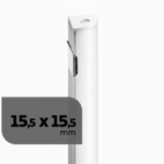 Perfil Sobrepor Alumínio 15x15mm 3m Acabamento Natural PAS31515N Lumanti