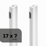 Perfil Sobrepor Alumínio 17x7mm 3m Branco Fosco PAS3177B Lumanti