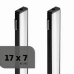 Perfil Sobrepor Alumínio 17x7mm 3m Preto Fosco PAS3177P Lumanti