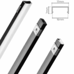 Perfil Sobrepor Alumínio 17x7mm 3m Preto Fosco PAS3177P Lumanti - Imagem 2