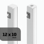 Perfil Sobrepor Alumínio 12x10mm 3m Branco Fosco PAS31211B Lumanti