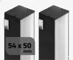 Perfil Sobrepor Alumínio 54x50mm 3m Preto Fosco PAS35450P Lumanti