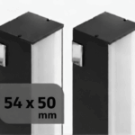 Perfil Sobrepor Alumínio 54x50mm 3m Preto Fosco PAS35450P Lumanti