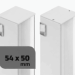 Perfil Sobrepor Alumínio 54x50mm 3m Branco Fosco PAS35450B Lumanti