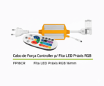 Cabo de Força para Fita LED RGB 16mm Praxis C/ Controle FP18CR Lumanti - Imagem 2