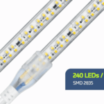 Fita LED Direct IP65 13mm 220V 24W 240LEDs 3000K 2400lm FD324 Lumanti