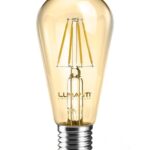 Lâmpada Vintage Pera ST64 LED Filamento 4W 2400K Âmbar 440lm Bivolt LLFP204B Lumanti