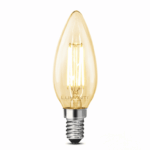 Lâmpada Vintage Vela C35 LED Filamento 4W 2400K Âmbar E-14 440lm 220V LLFV204W Lumanti - Imagem 2