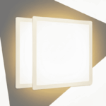 Luminária LED Flat Aluminio Embutir Quadrada 12W 3000K Branco Quente Bivolt 165x165mm LLEQ312F Lumanti - Imagem 3