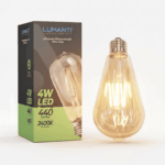 Lâmpada Vintage Pera ST64 LED Filamento 4W 2400K Âmbar 440lm Bivolt LLFP204B Lumanti - Imagem 3