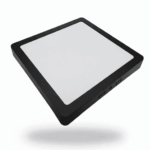 Luminária LED Preto Flat Aluminio Sobrepor Quadrada 24W 3000K Branco Quente Bivolt 275x275mm LLSQP324F Lumanti - Imagem 3