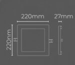 Luminária Backstage Embutir Quadrada LED 18W 6500K 1620lm Bivolt 220x220mm LEQ618S Lumanti - Imagem 4