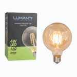 Lâmpada Vintage Globo G95 LED Filamento 4W 2400K Âmbar 440lm 220V LLFG95204 Lumanti - Imagem 3