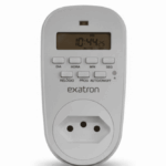 Interruptor Temporizado Digital Plugue Tomada 10A 1seg 40 Programas Bivolt Exatron