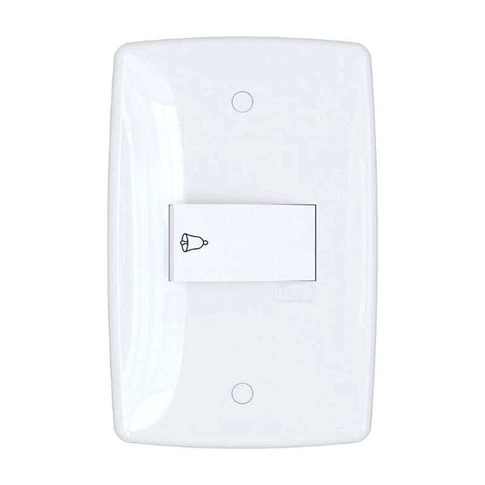 Interruptor campainha com placa branca Blux Finesse 150681 Interruptor campainha com placa branca Blux Finesse 150681