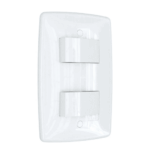 Interruptor 2 teclas simples separado com placa branca Blux Finesse 150691