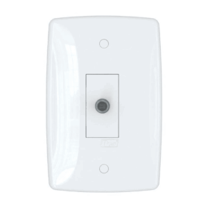 Tomada antena coaxial com placa branca Blux Finesse 150959