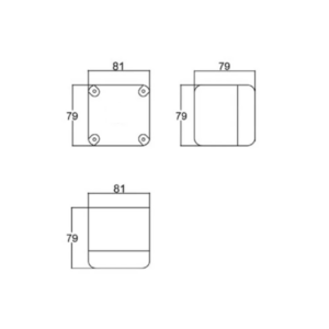 Caixa para botoeira cega laranja Patola cb-001 lar fech 79x79x81mm ABS comando industrial