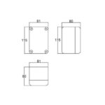Caixa para botoeira cega preta Patola cb-002 fechada 115x81x80mm ABS comando industrial
