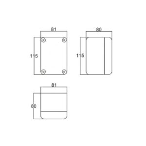 Caixa para botoeira cega preta Patola cb-002 fechada 115x81x80mm ABS comando industrial