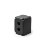 Caixa para 2 botoeiras 22mm preta Patola cb-002 115x81x80mm ABS comando industrial