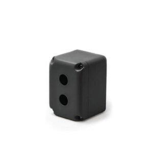 Caixa para 2 botoeiras 22mm preta Patola cb-002 115x81x80mm ABS comando industrial