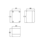Caixa para botoeira cega laranja Patola cb-002 lar fech 115x81x80mm ABS comando industrial