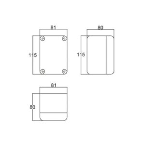 Caixa para botoeira cega laranja Patola cb-002 lar fech 115x81x80mm ABS comando industrial