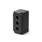 Caixa para 3 botoeiras 22mm preta Patola cb-003 80x81x155mm ABS comando industrial