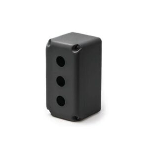 Caixa para 3 botoeiras 22mm preta Patola cb-003 80x81x155mm ABS comando industrial