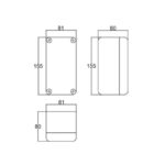 Caixa para botoeira cega laranja Patola cb-003 lar fech 80x81x155mm ABS comando industrial