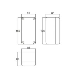 Caixa para botoeira cega laranja Patola cb-003 lar fech 80x81x155mm ABS comando industrial