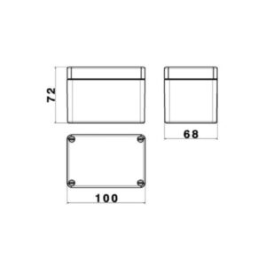 Caixa com vedação IP67 Patola ABS pbr-100 cz 100x68x72mm resistente água poeira