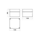 Caixa de montagem com tampa cinza Patola pbr-120 cz 120x120x90mm ABS