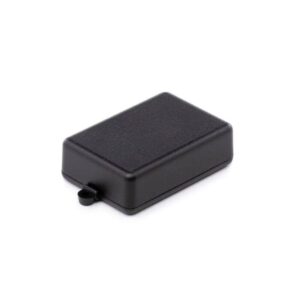 Caixa de montagem com aba preta Patola Pbt-064/2 20x44x64mm ABS fixação parede
