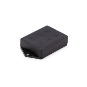 Caixa de montagem com aba preta Patola Pb-040 2 26x32x42mm ABS fixação parede