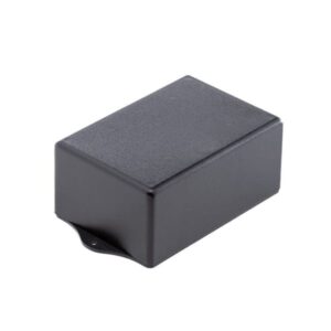 Caixa de montagem com aba preta Patola pb-112 te 54x85x123mm ABS fixação parede