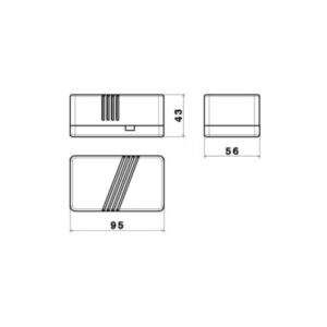 Caixa para fonte chaveada Patola cf-095 ABS 43x56x95mm